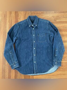 J. Crew Men's Indigo Denim Button-Down Shirt